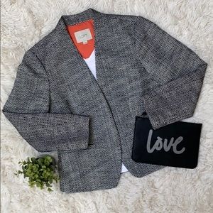 🎉HP🎉 Loft Tweed Check Blazer 💗 Black & White